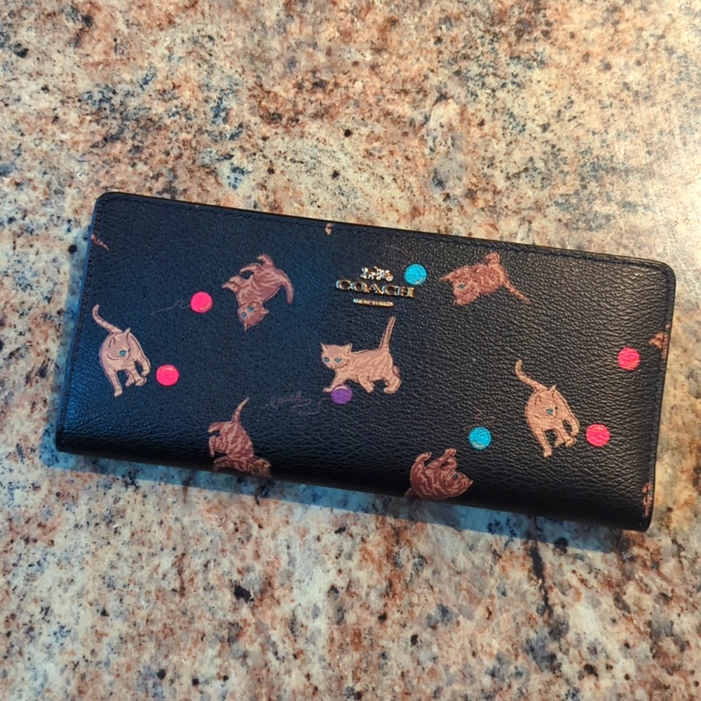 Coach Wallet Cat Print